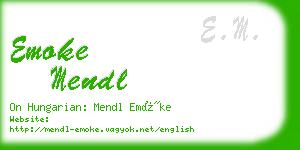 emoke mendl business card
